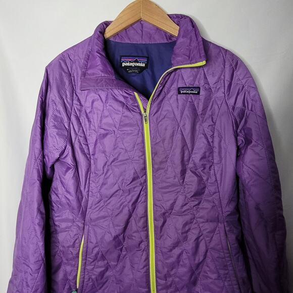 Patagonia Other - Patagonia- Girl's quilted purple zip jacket- size XL (14)